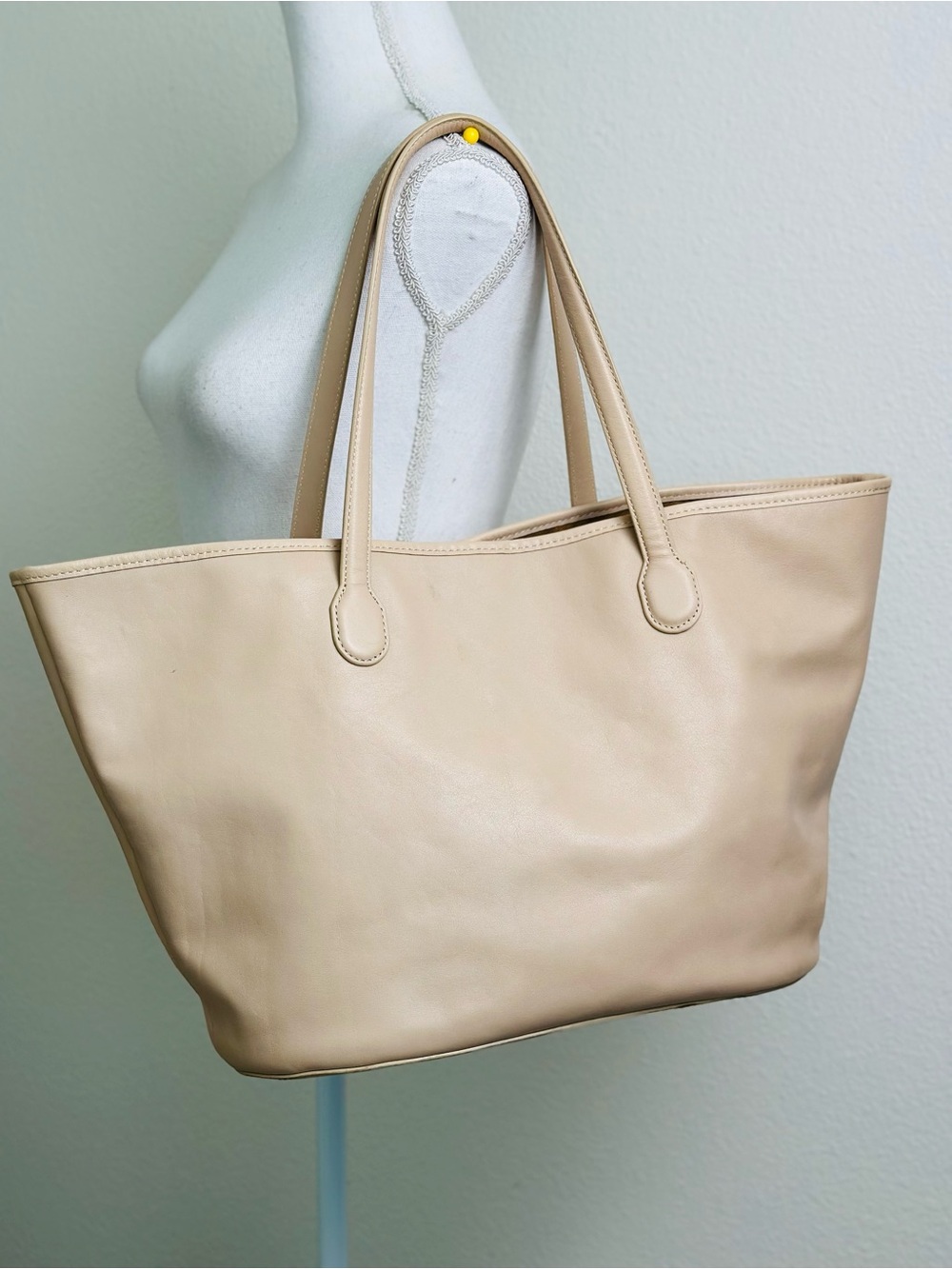 J. Crew Berkeley Leather Tote Bag in Macadamia Color